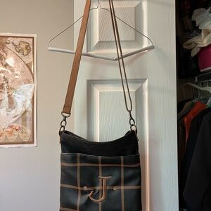 Thirty-One Black and Brown Crossbody Bag